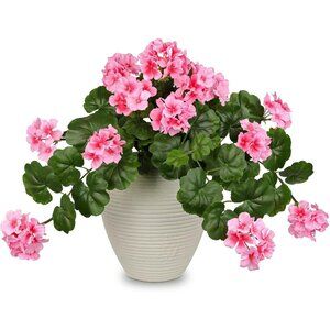 Pink Realistic Silk Flowers Wide Artificial Lush Home Door Patio Hanging Decor